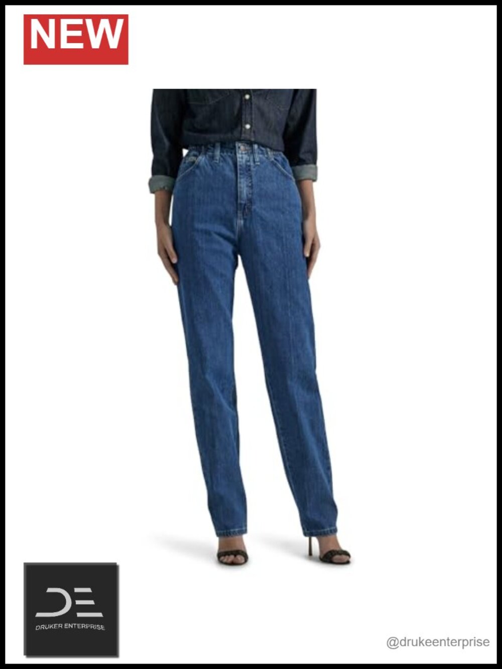 Petite Relaxed Fit Side Elastic Tapered Leg Jeans Women's 28 Inch